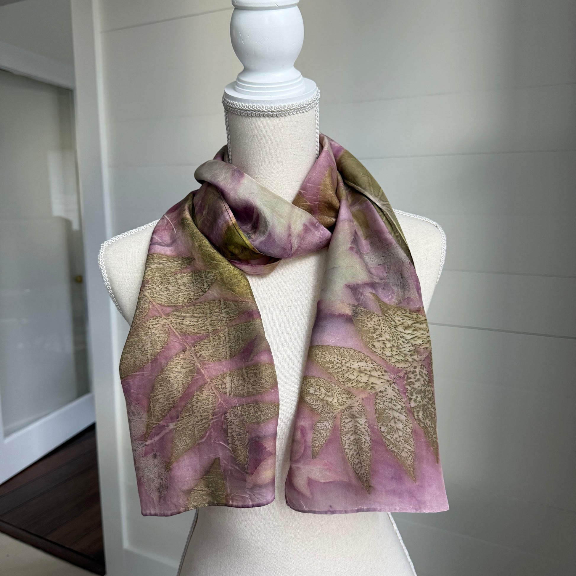 Silk Scarf | "Luna" Cochineal Scarf 1818 Farms