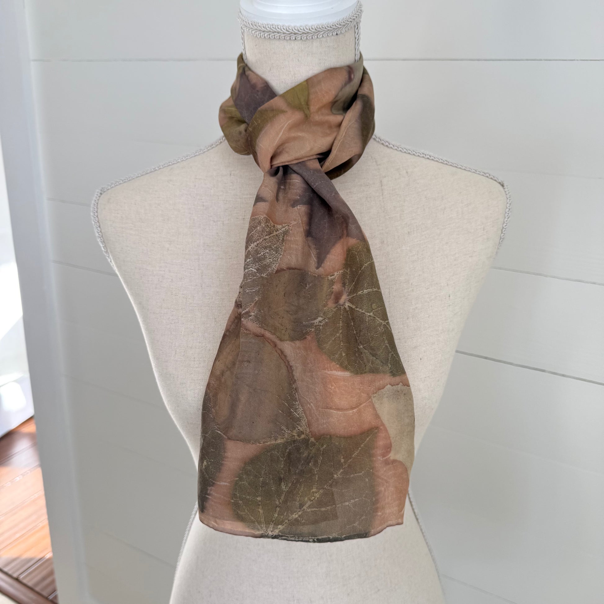 Silk Scarf | "Mary" Dark Madder Scarf 1818 Farms