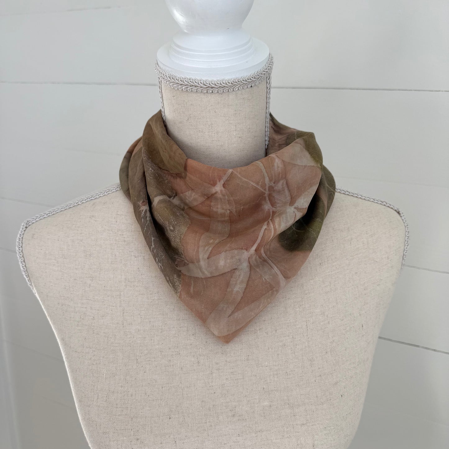 Silk Scarf | "Mary" Dark Madder Scarf 1818 Farms