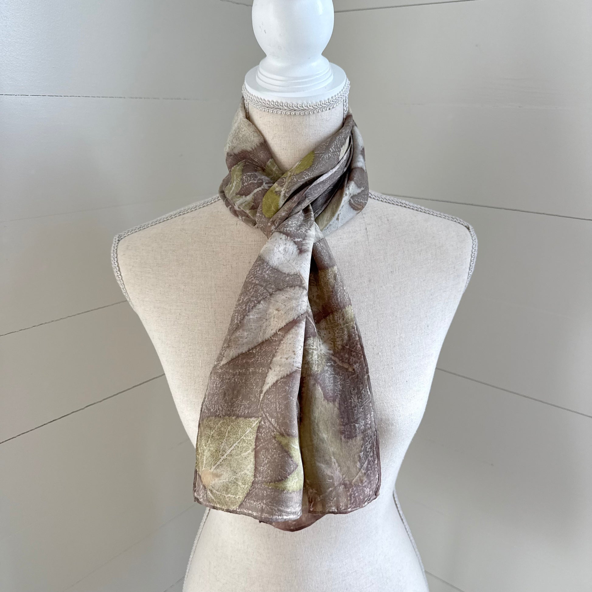 Silk Scarf | "Marjorie" Dark Walnut Scarf 1818 Farms