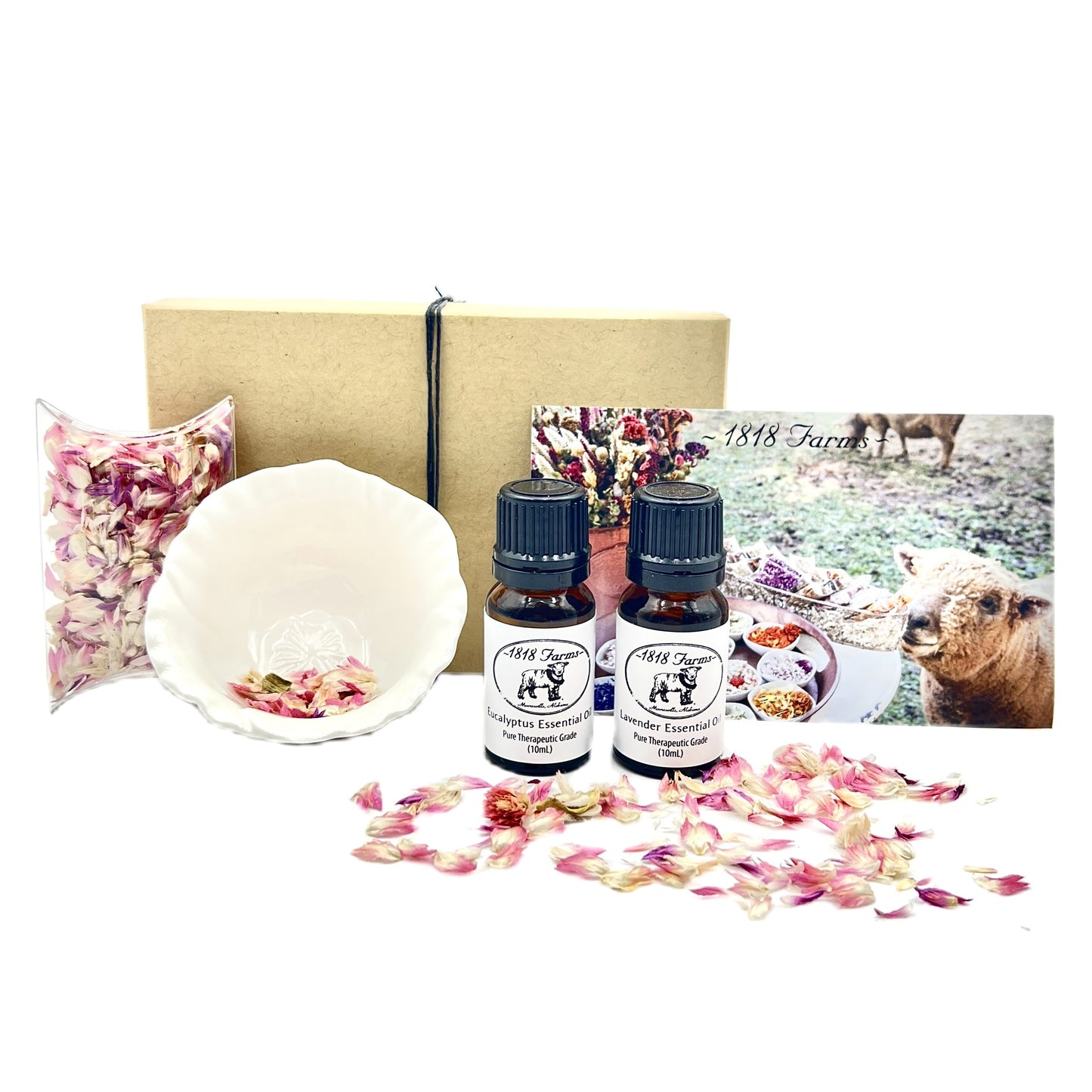 Dried Flower Confetti and Essential Oil Gift Set Gift Basket 1818 Farms   