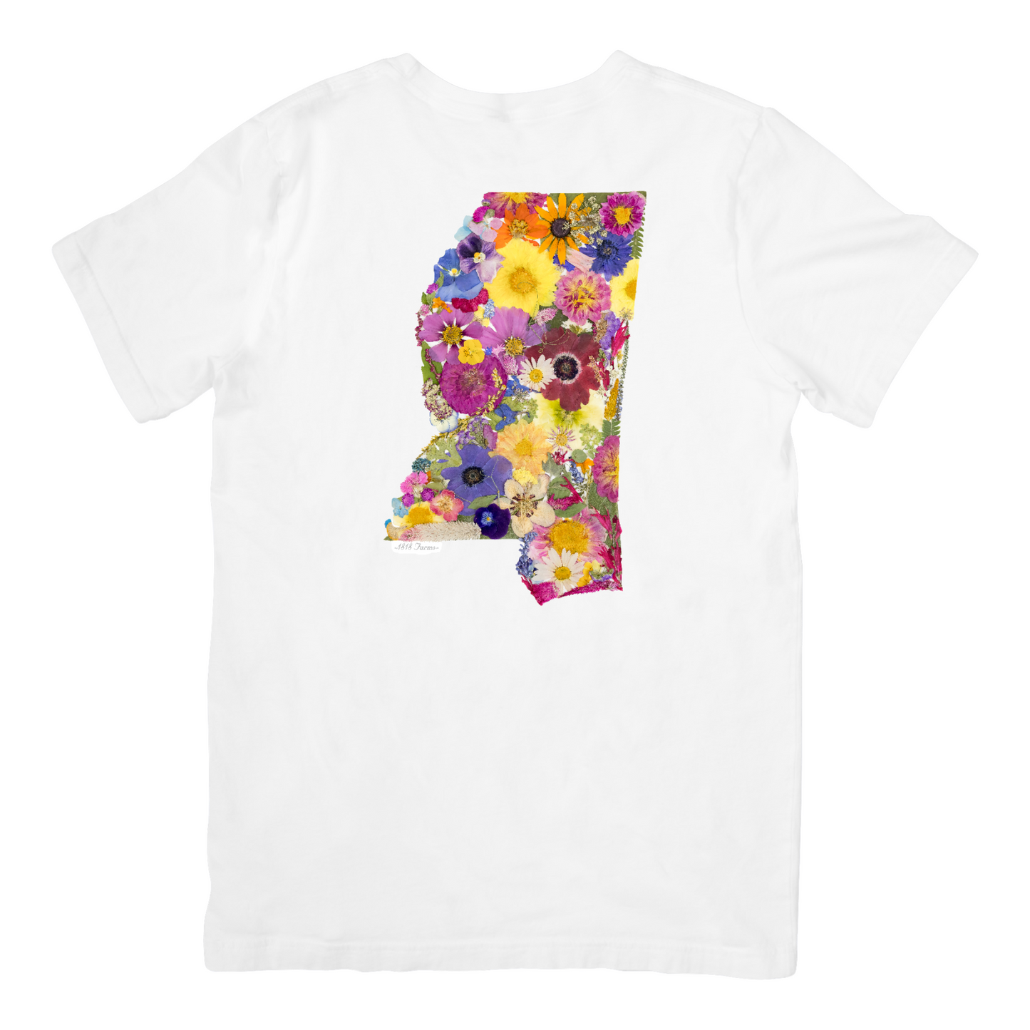 Mississippi Themed Comfort Colors Tshirt - "Where I Bloom" Collection T-Shirts 1818 Farms Small White 