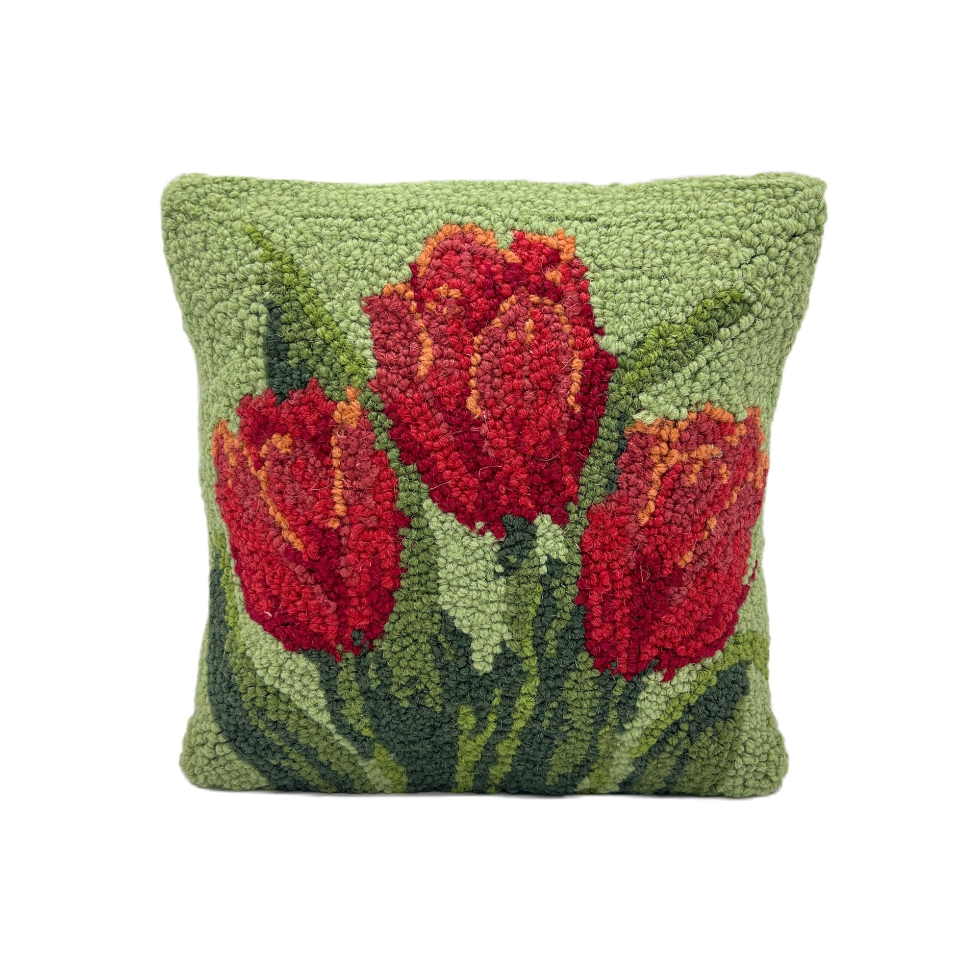 Tulip Wool Hooked Pillow Pillow 1818 Farms   