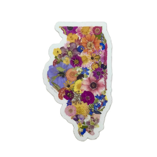 Illinois Themed Vinyl Sticker  - "Where I Bloom" Collection Vinyl Sticker 1818 Farms   