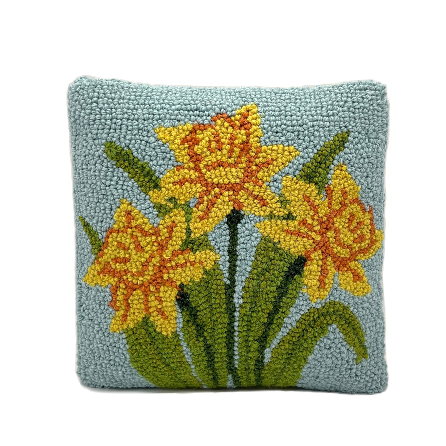 Daffodil Wool Hooked Pillow Pillow 1818 Farms   