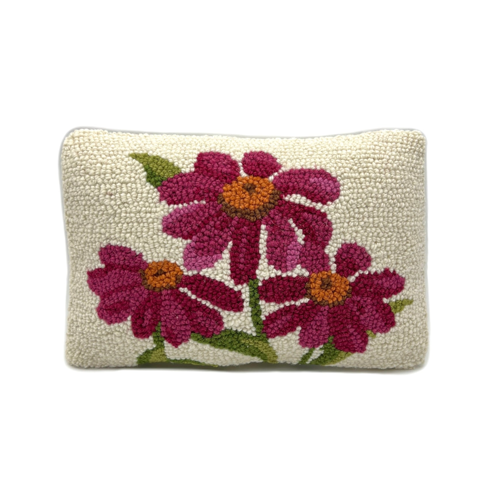 Coneflower Wool Hooked Pillow Pillow 1818 Farms   