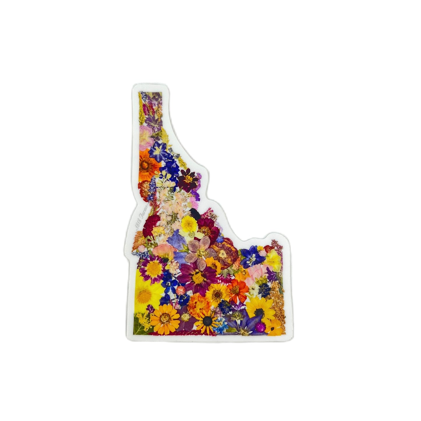 State Themed Vinyl Sticker  - "Where I Bloom" Collection Vinyl Sticker 1818 Farms Idaho  