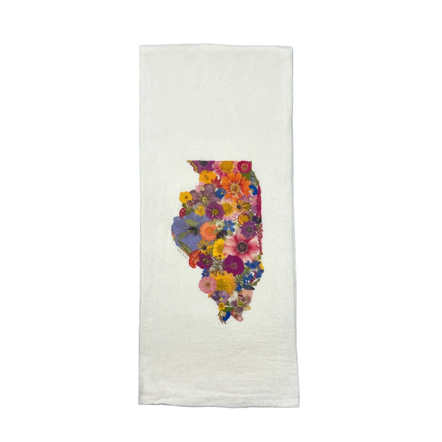 Illinois Themed Flour Sack Towel  - "Where I Bloom" Collection Towel 1818 Farms   