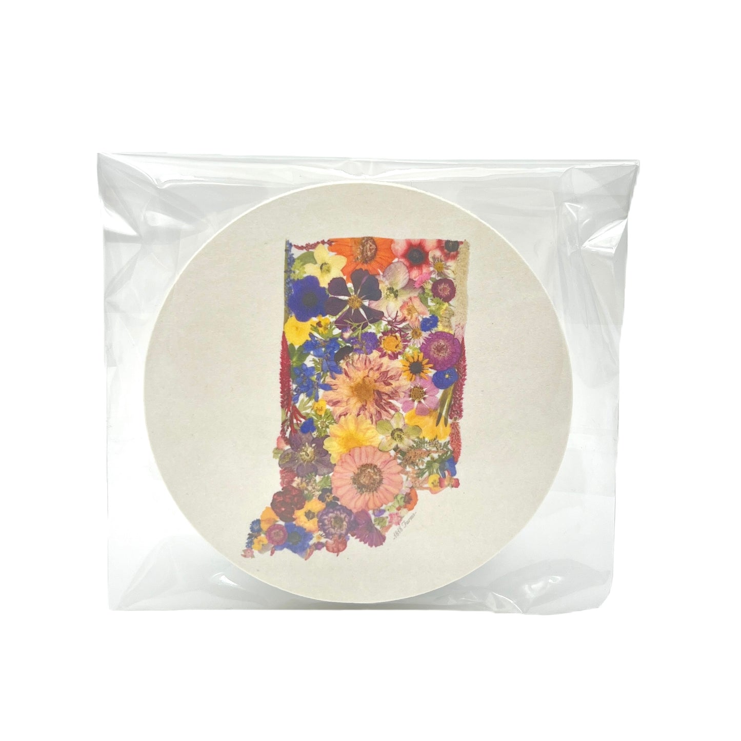 Indiana Themed Coasters (Set of 6)  - "Where I Bloom" Collection Coaster 1818 Farms   