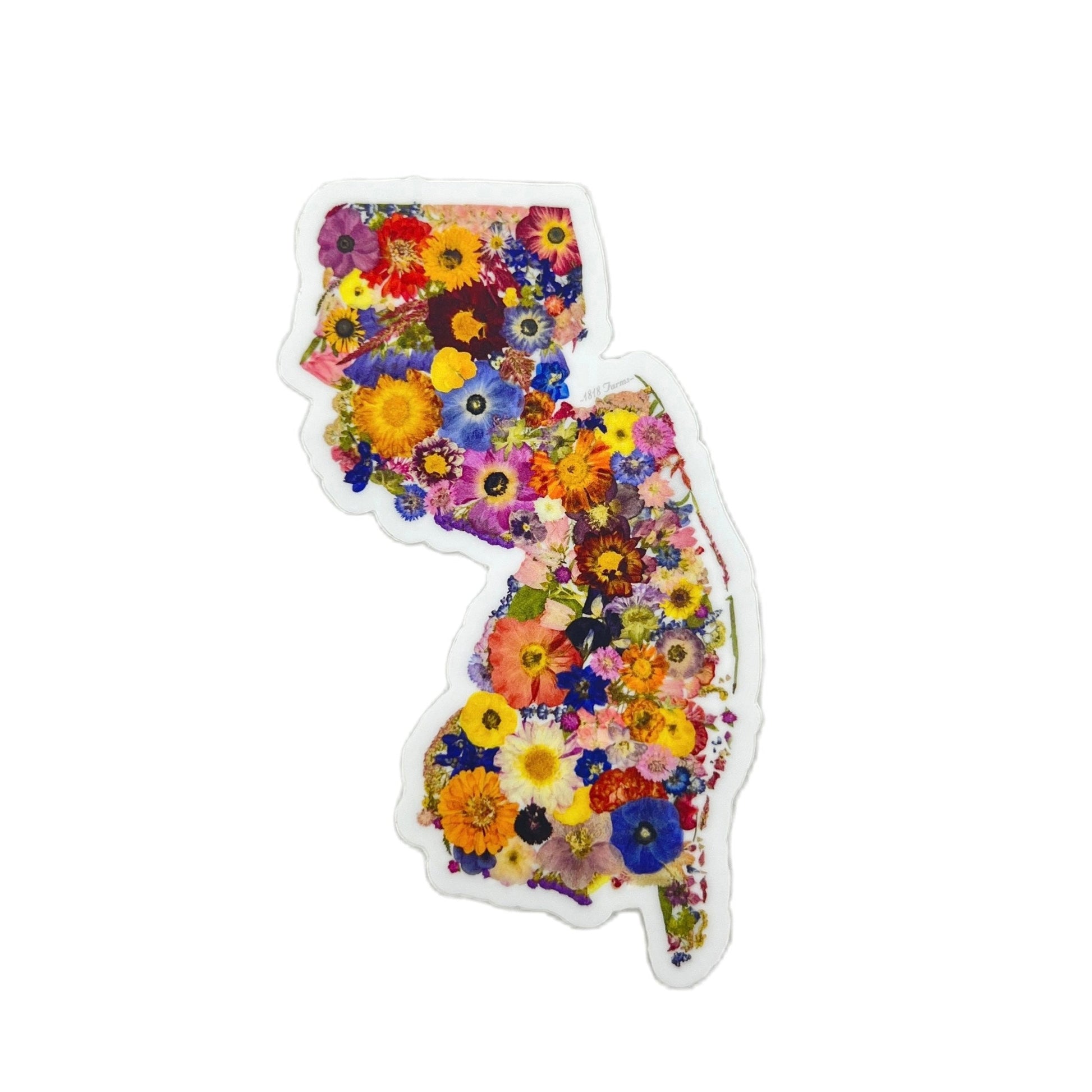 New Jersey Themed Vinyl Sticker  - "Where I Bloom" Collection Vinyl Sticker 1818 Farms   