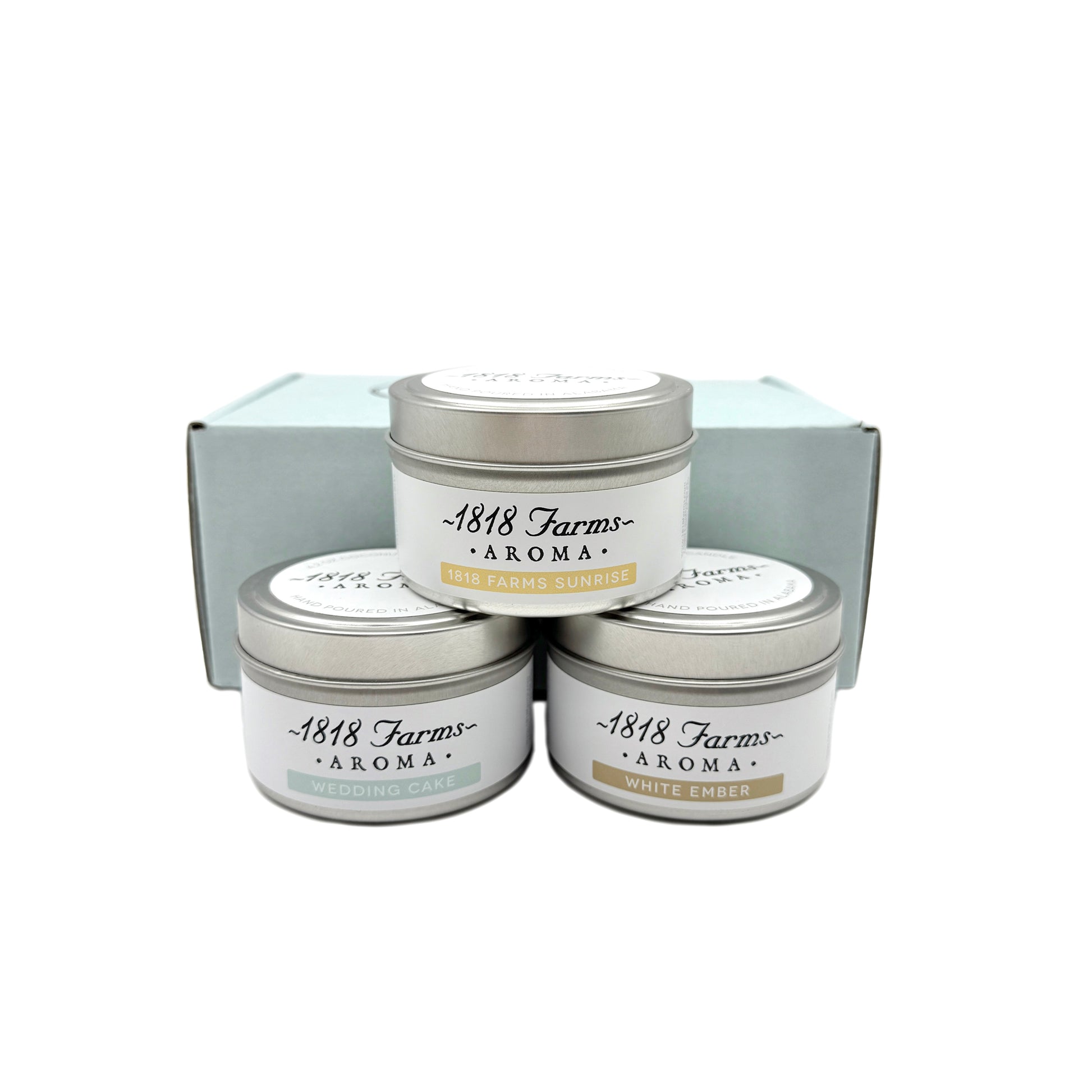 1818 Farms Candle Sampler (Three 4.2oz Traveler Tins) 1818 Farms