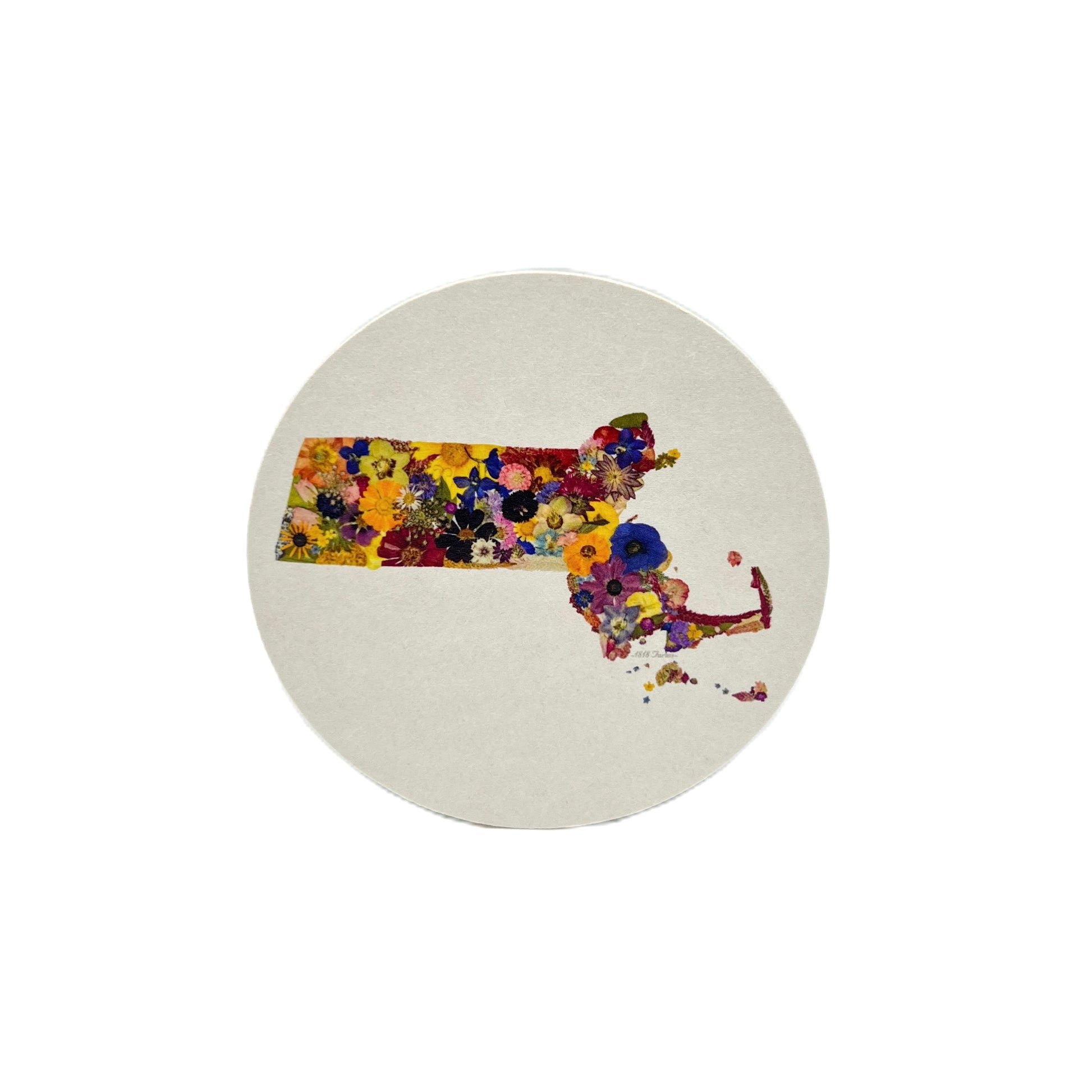 Massachusetts Themed Coasters (Set of 6)  - "Where I Bloom" Collection Coaster 1818 Farms   