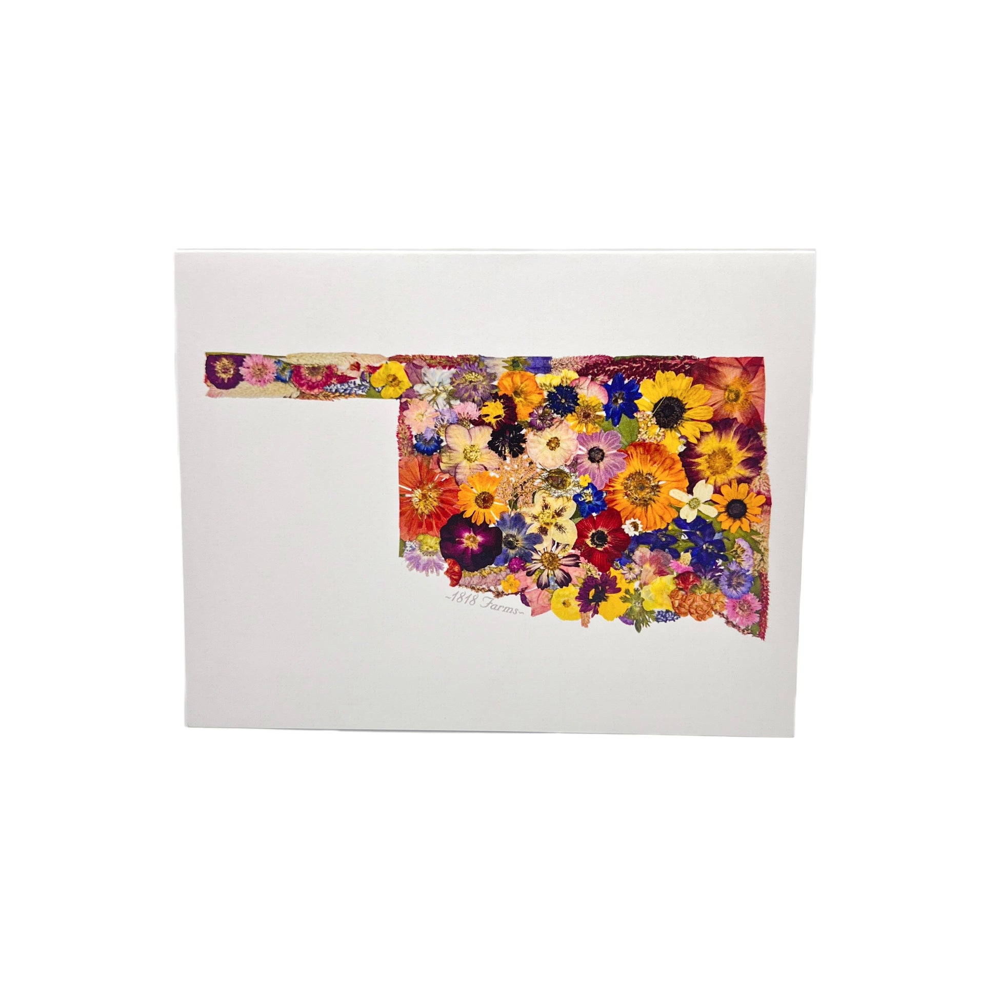 State Themed Notecards (Set of 6)  - "Where I Bloom" Collection Notecard 1818 Farms Oklahoma  