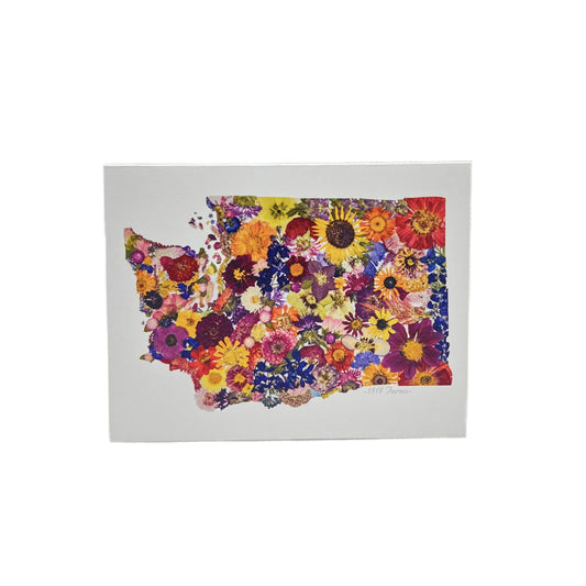 State Themed Notecards (Set of 6)  - "Where I Bloom" Collection Notecard 1818 Farms Washington  