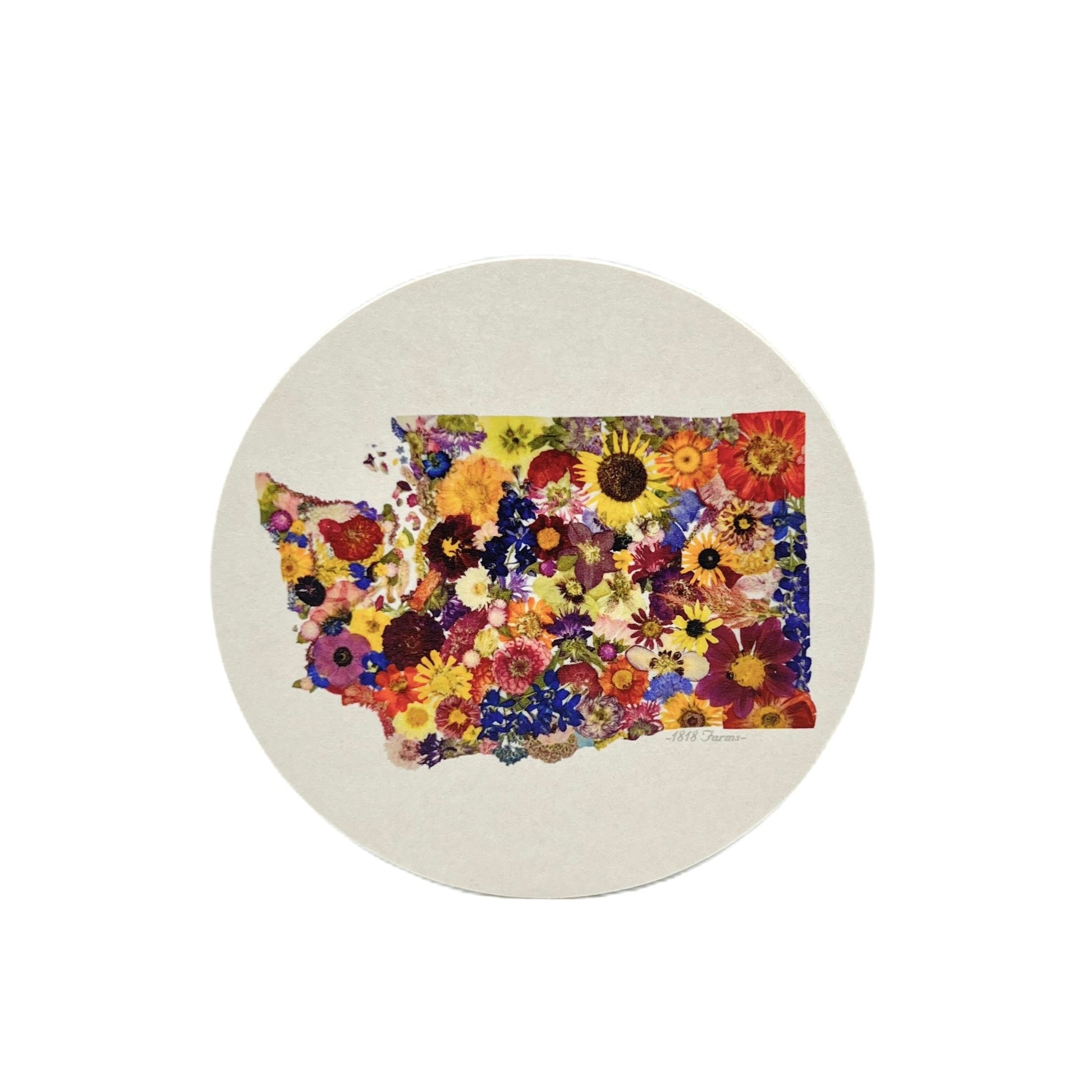 Washington Themed Coasters (Set of 6)  - "Where I Bloom" Collection Coaster 1818 Farms   