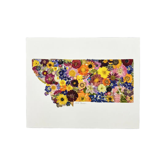 State Themed Giclée Print 8" x "10 - "Where I Bloom" Collection Giclee Art Print 1818 Farms Montana  