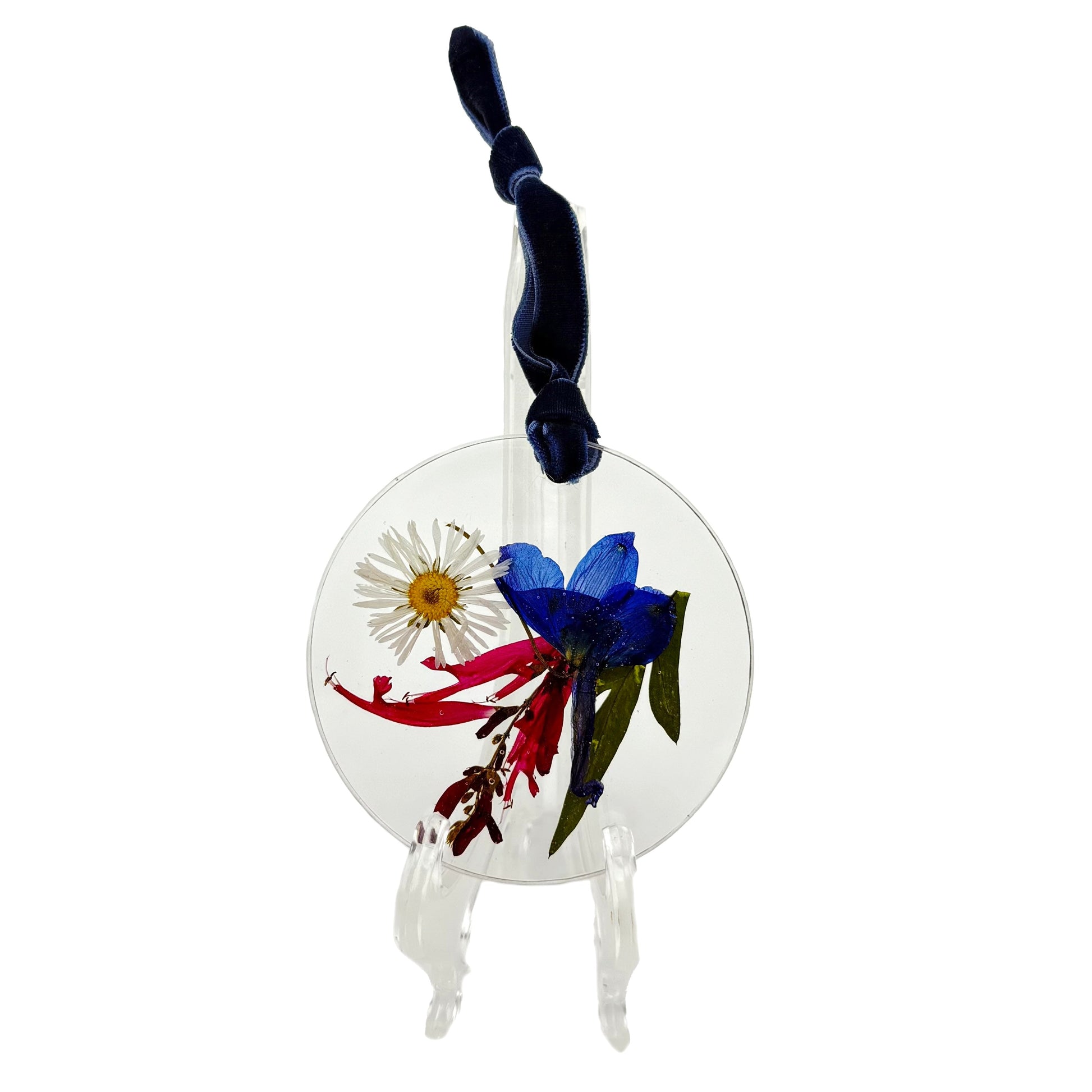 Limited Edition Patriotic Pressed Flower Ornament Gift Basket 1818 Farms