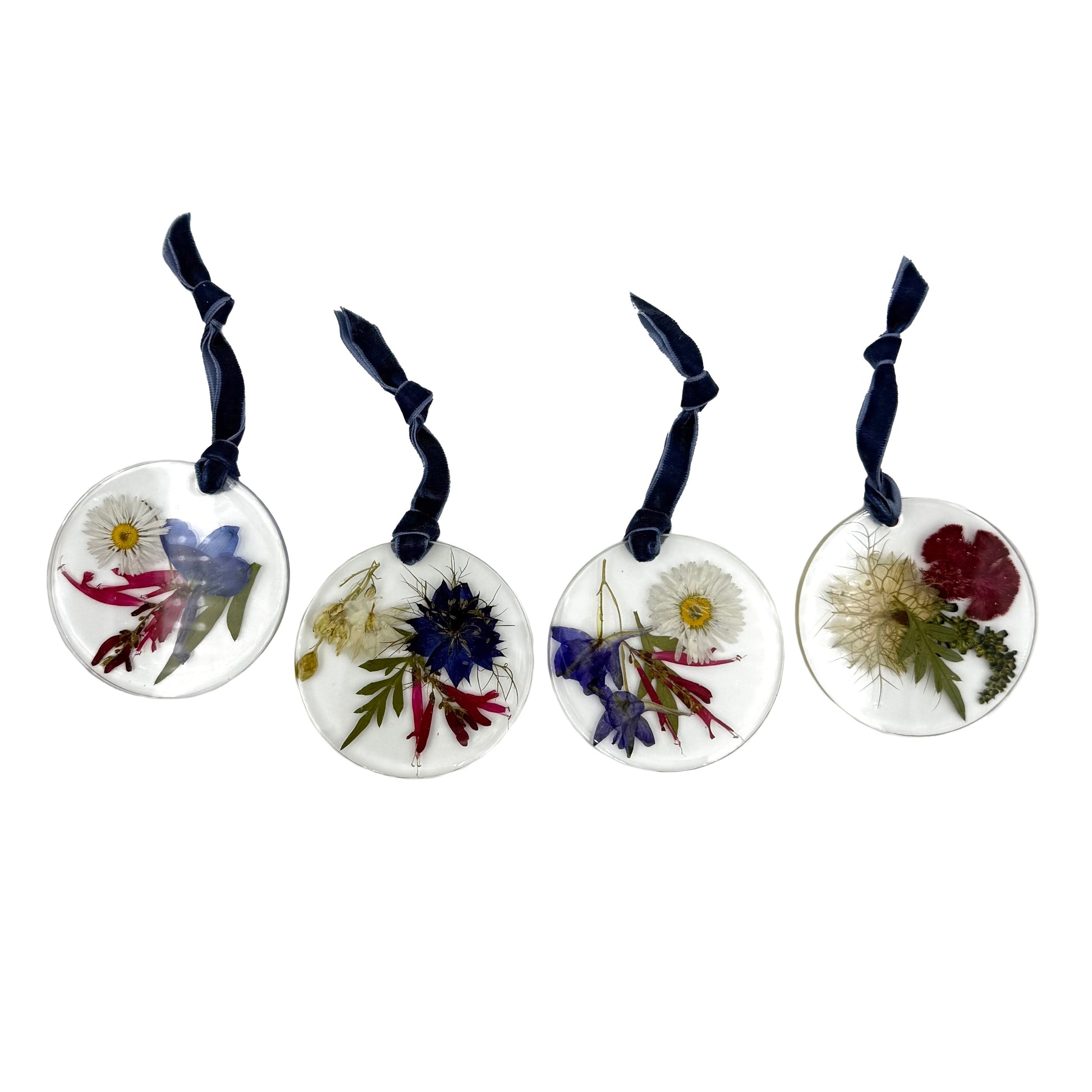 Limited Edition Patriotic Pressed Flower Ornament Gift Basket 1818 Farms