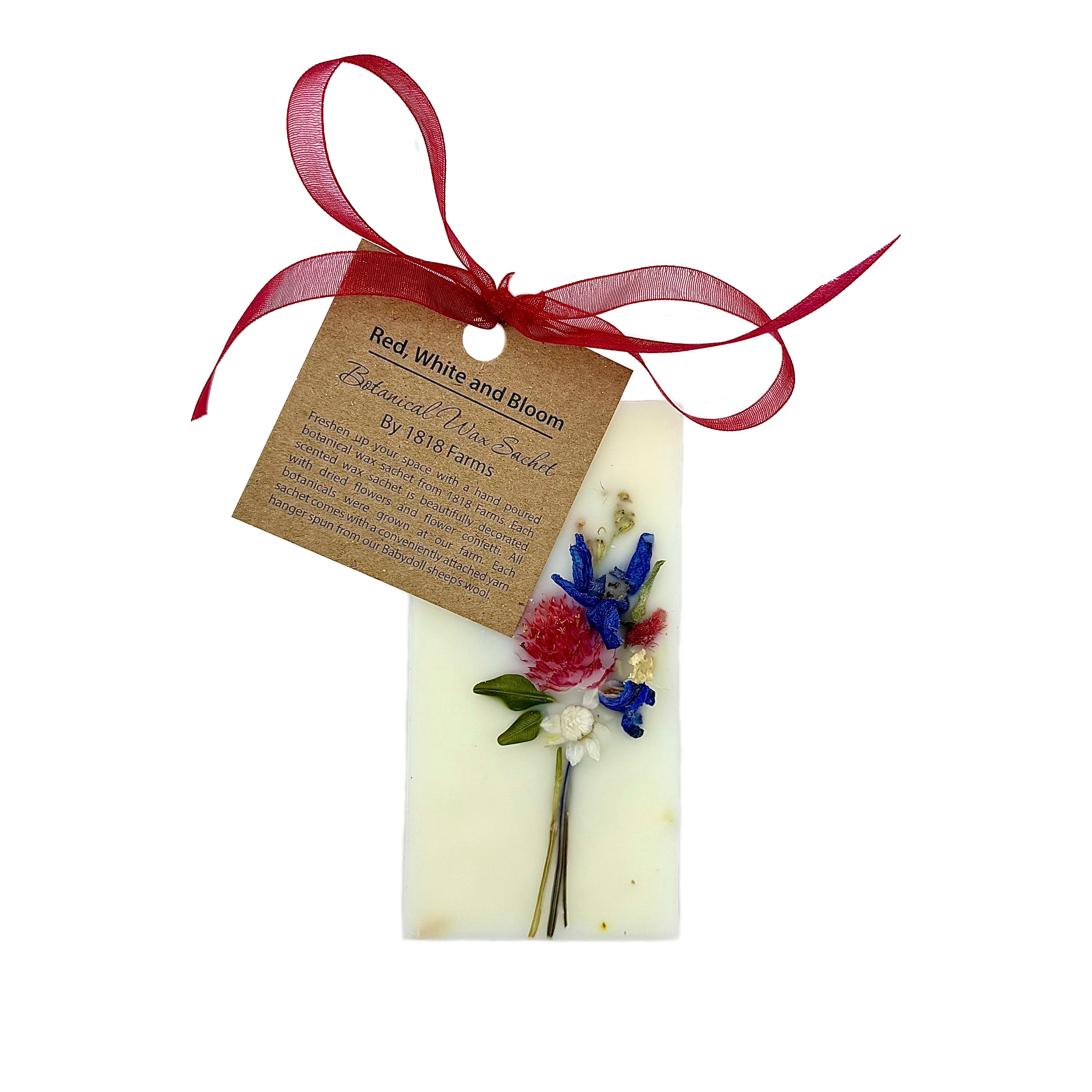 Red, White and Bloom Botanical Wax Sachet | 1818 Farms