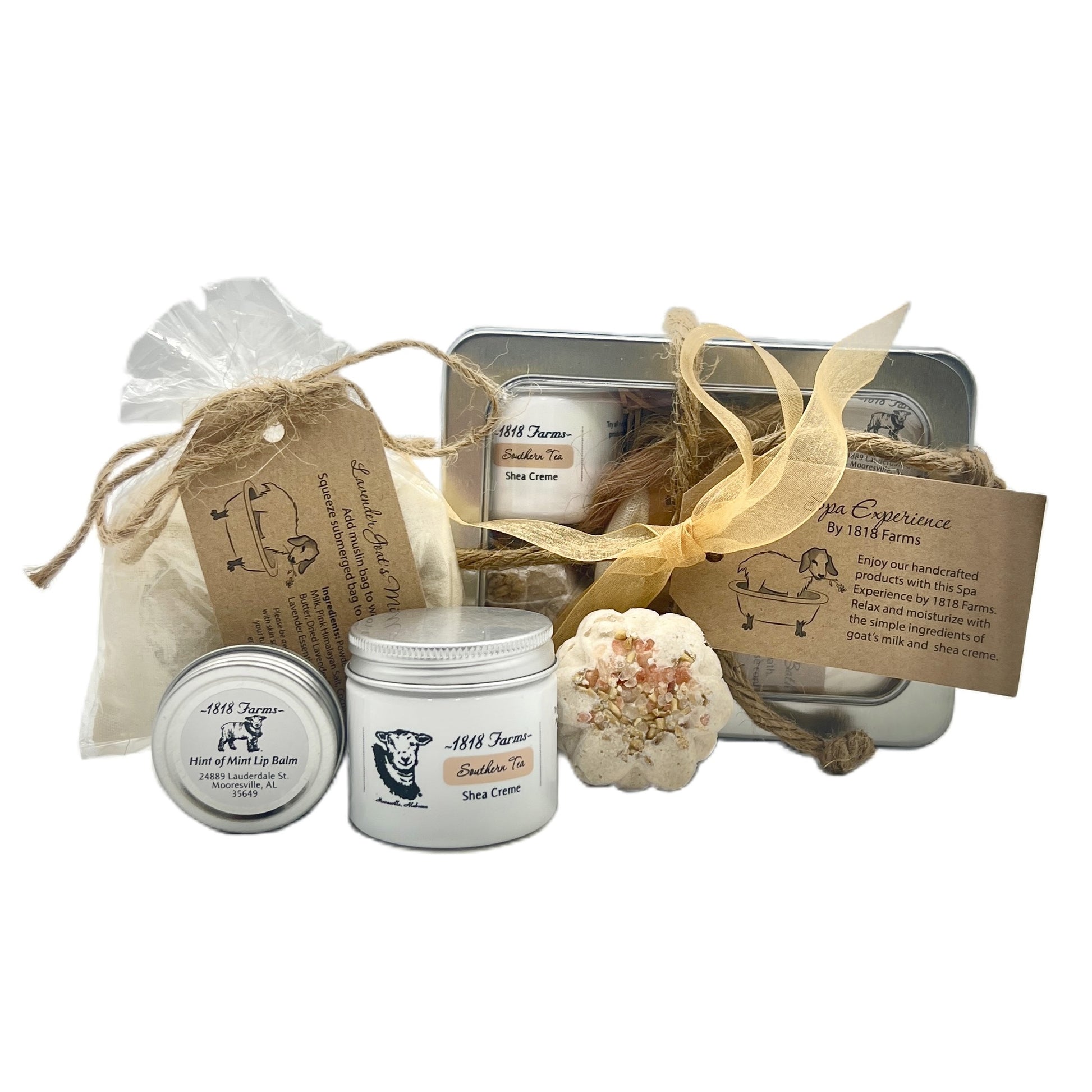 Spa Experience by 1818 Farms - Skin Softening Gift Basket 1818 Farms Southern Tea  