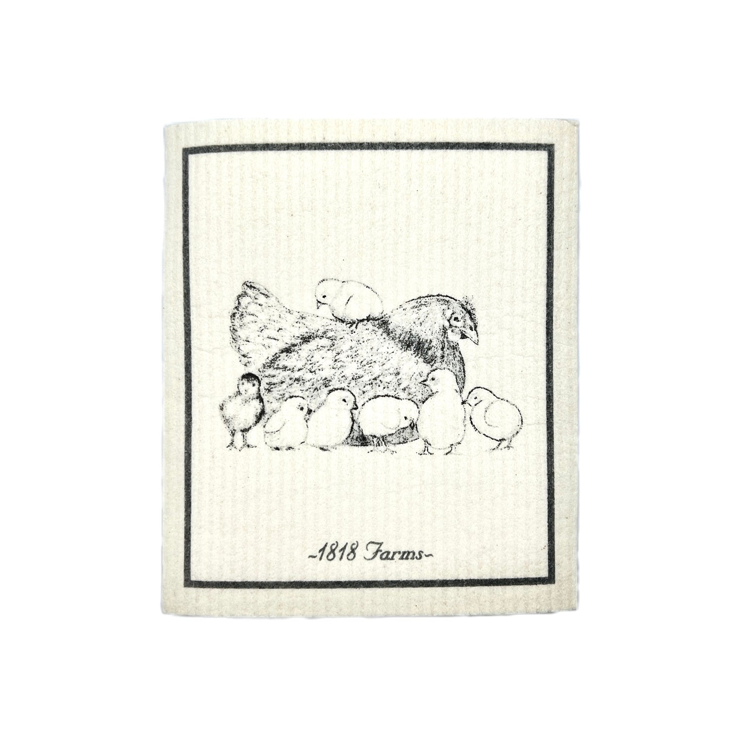 Swedish Dishcloth Towel 1818 Farms Mama Hen & Chicks  