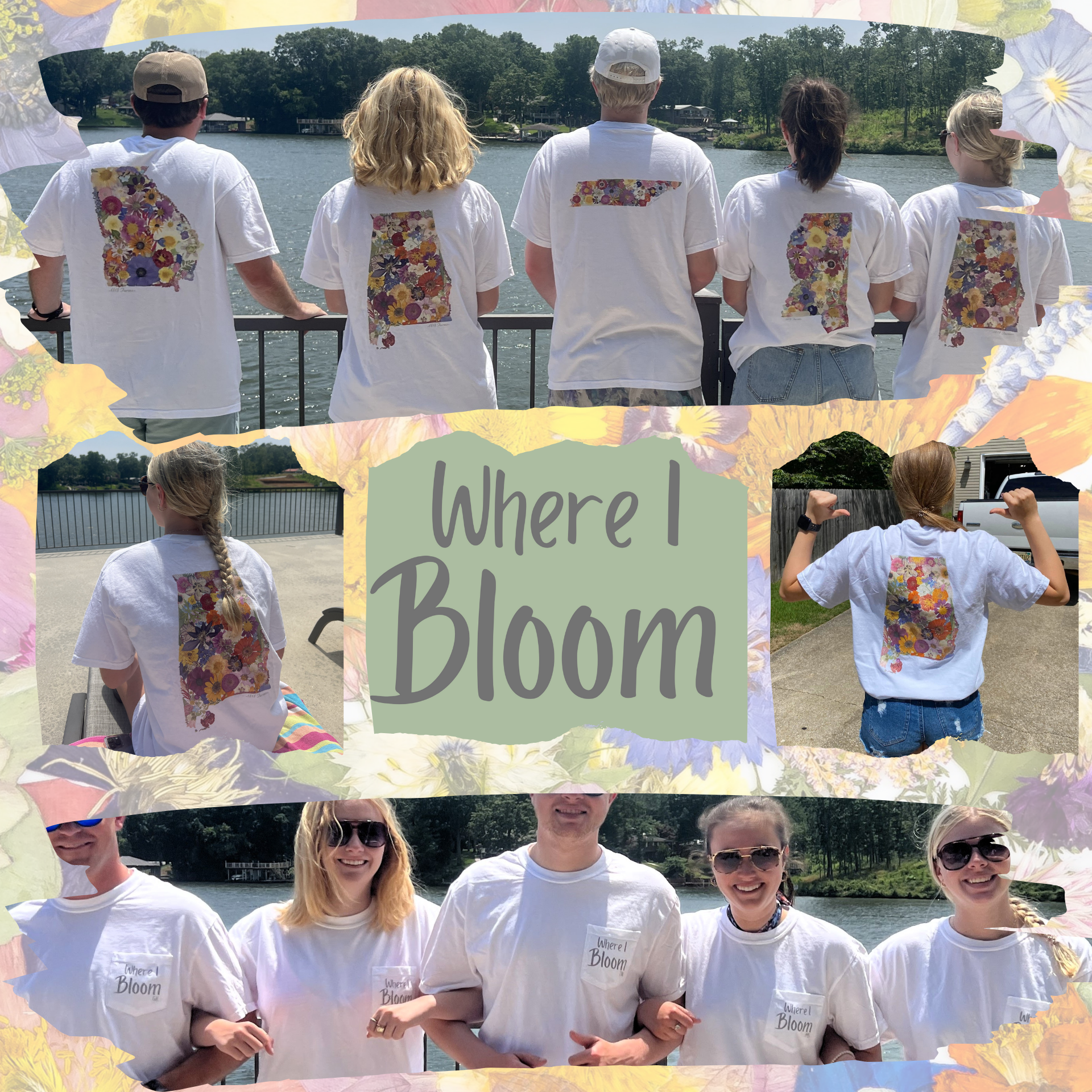 State Themed Comfort Colors Tshirt - "Where I Bloom" Collection TShirt 1818 Farms   