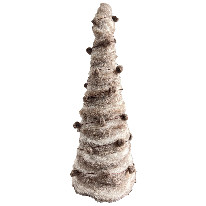 Handmade Babydoll Sheep Wool Roving Tabletop Christmas Tree | 1818 Farms