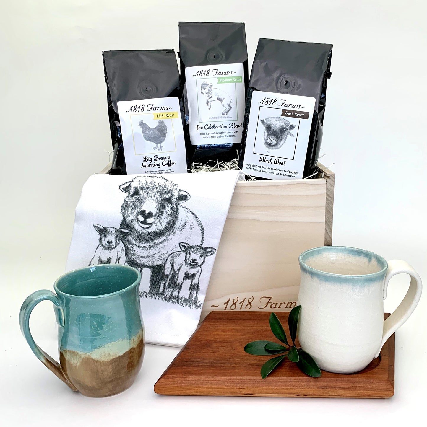 Coffee Lover's Gift Box Gift Basket 1818 Farms   