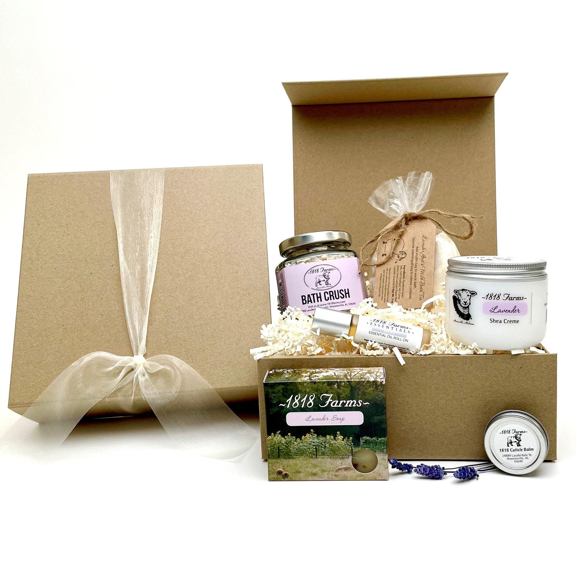 Lavender Lover's Gift Box Gift Basket 1818 Farms   