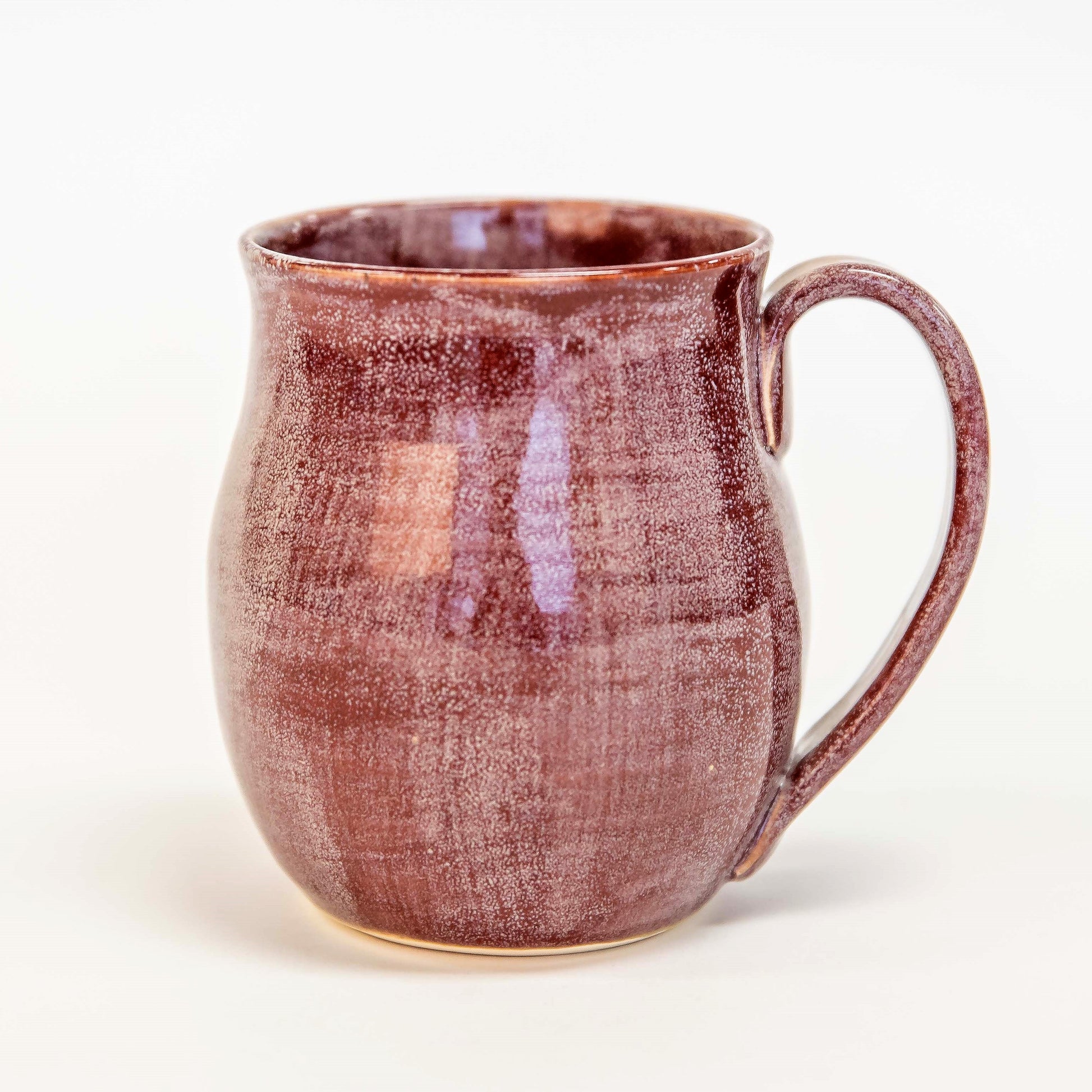 Coffee Mug Pottery 1818 Farms Burgundy/Tan  