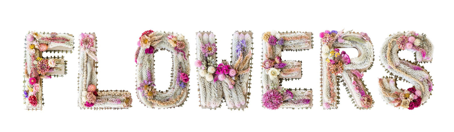 Dried Flower Letters Dried Flower 1818 Farms   