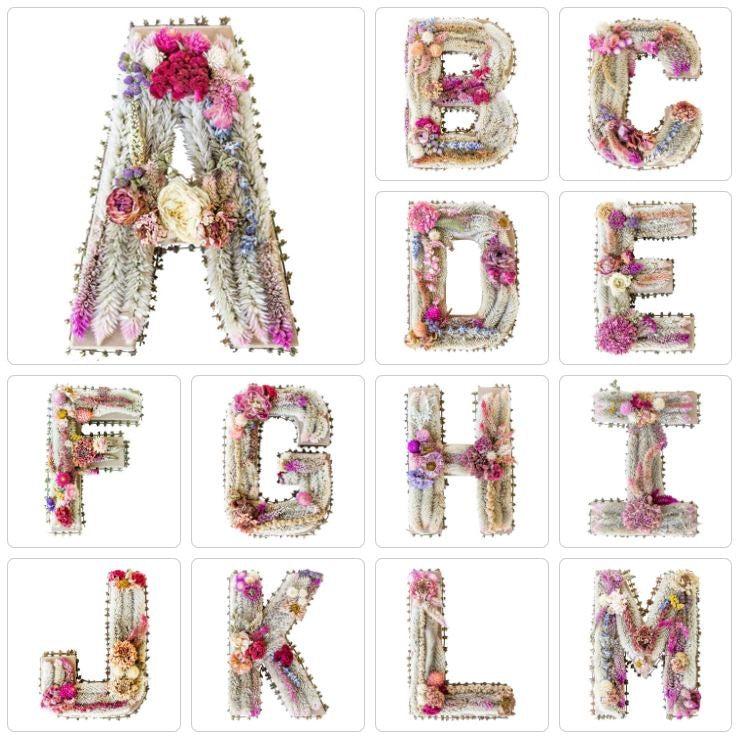 Dried Flower Letters Dried Flower 1818 Farms 1  