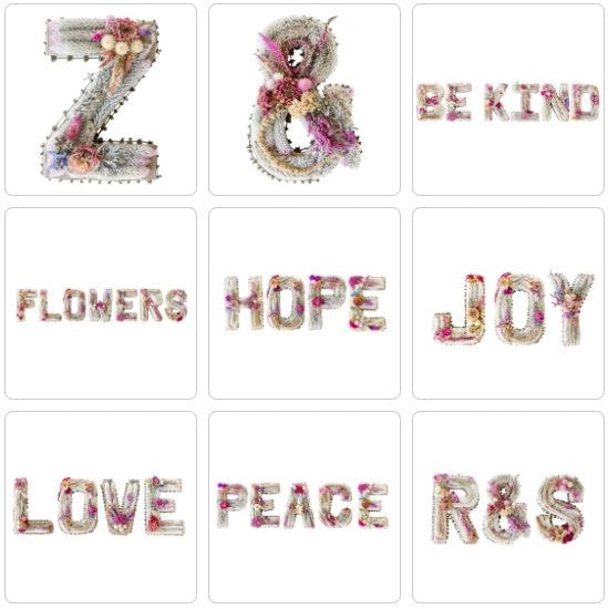 Dried Flower Letters Dried Flower 1818 Farms 3  
